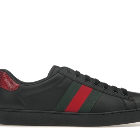 Gucci Other - LIKE NEW GUCCI Ace Low-Top Sneakers BLACK LEATHER